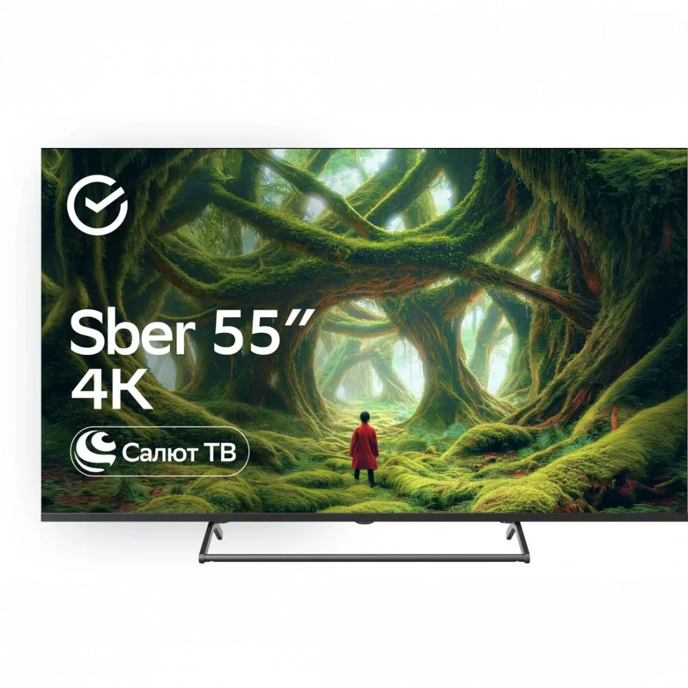 Телевизор Sber SDX-55U5500MBA 55 ", Smart TV, Черный