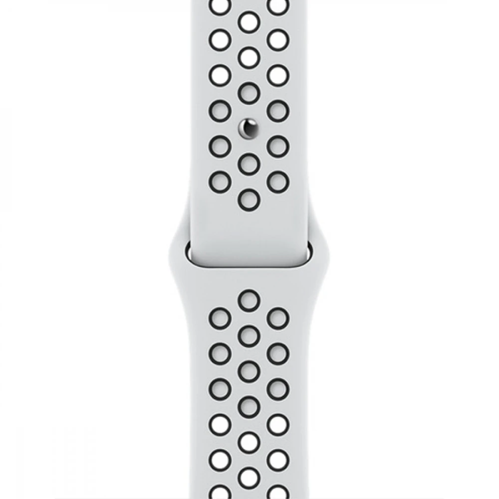 Apple Watch Nike SE GPS, 40mm Silver Aluminium Case with Pure Platinum/Black Nike Sport Band - Regular MKQ23GK/A