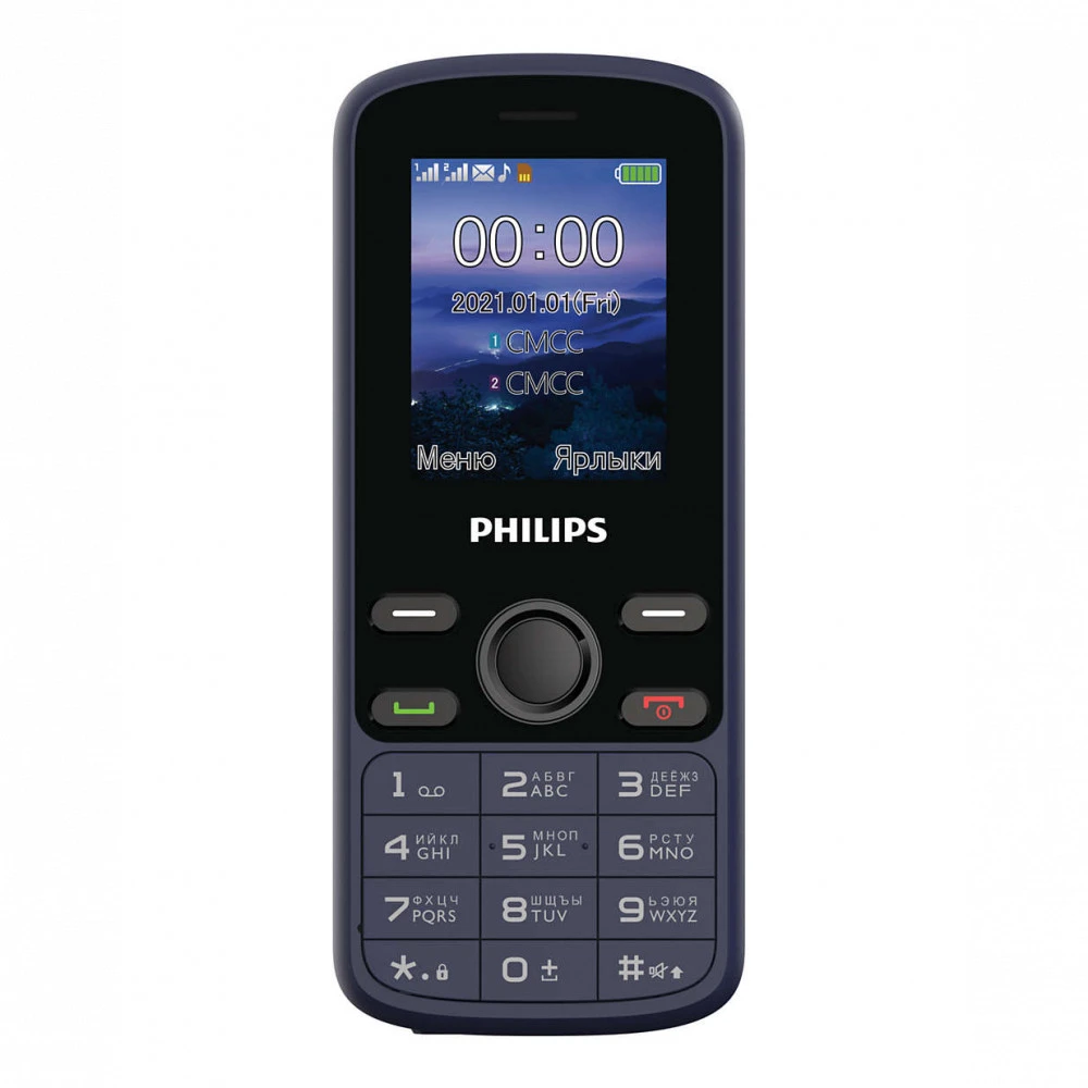 Мобильный телефон Philips Xenium E111 синий CTE111BU/00