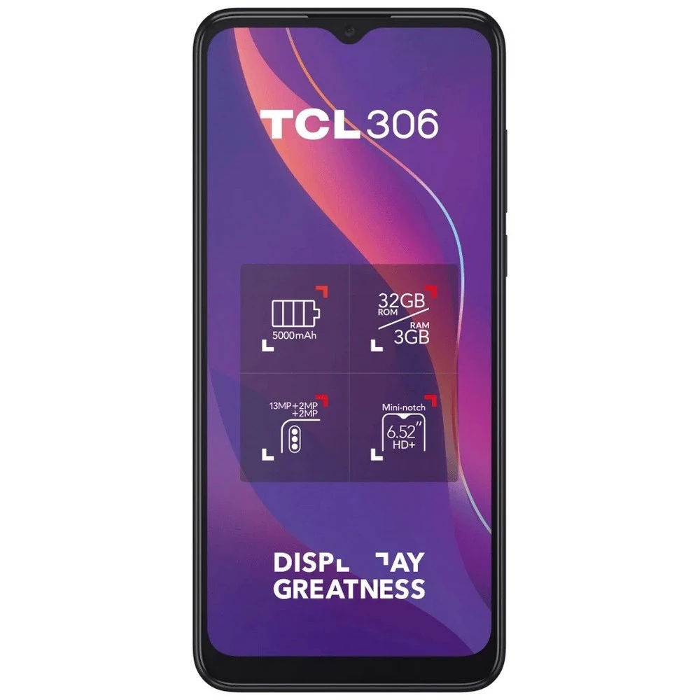 Смартфон TCL 306 Space Grey TCL-306-3-32-Space Grey 32 Гб, 3 Гб
