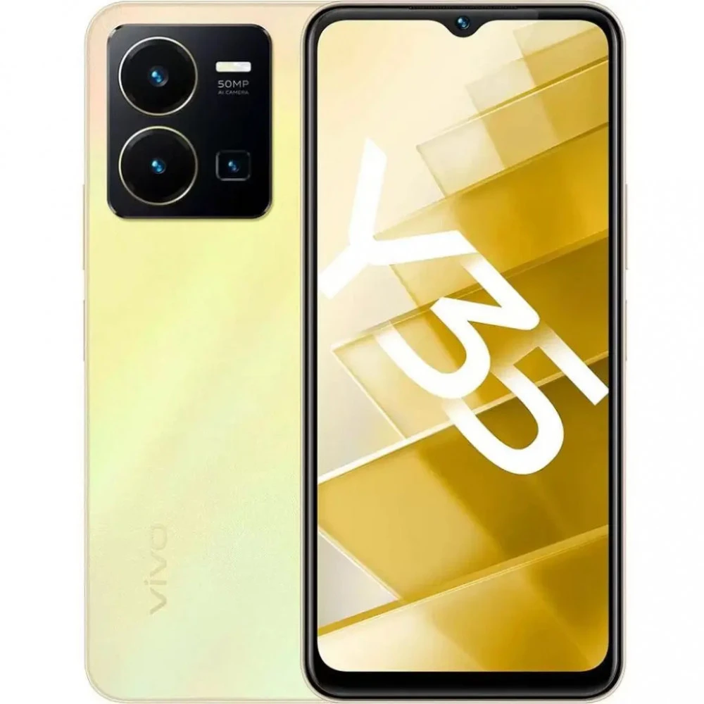 Смартфон Vivo Y35 V2205_128_Dawn Gold 128 Гб, 4 Гб