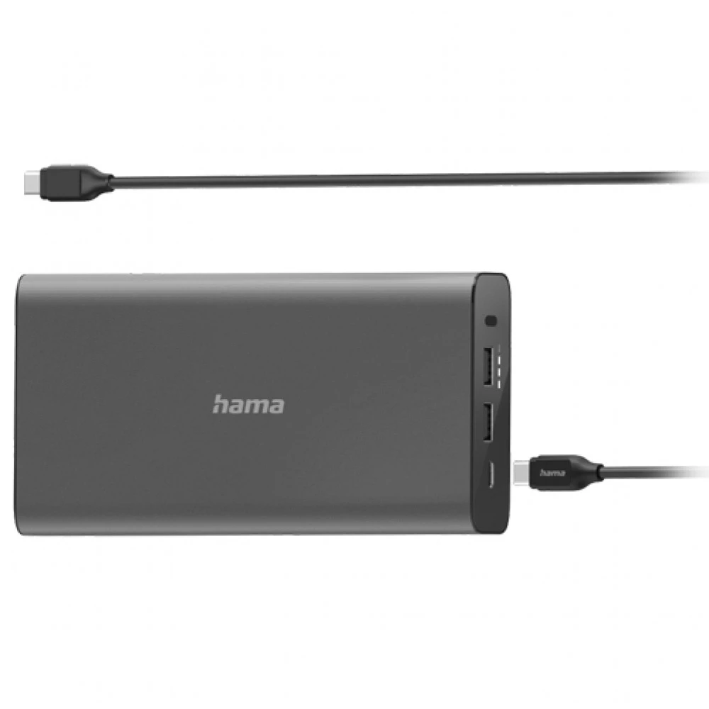 Внешний аккумулятор (Power Bank) Hama USB-C Power Pack 00200012 10400 мАч, Черный