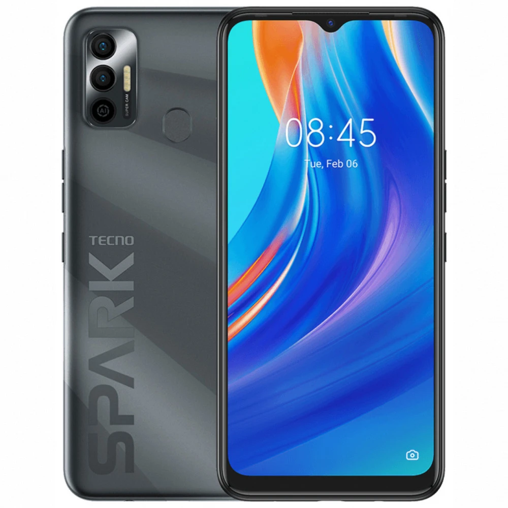 Смартфон TECNO Spark 7 KF6N/64GB/MAGNET BLACK 64 Гб, 4 Гб