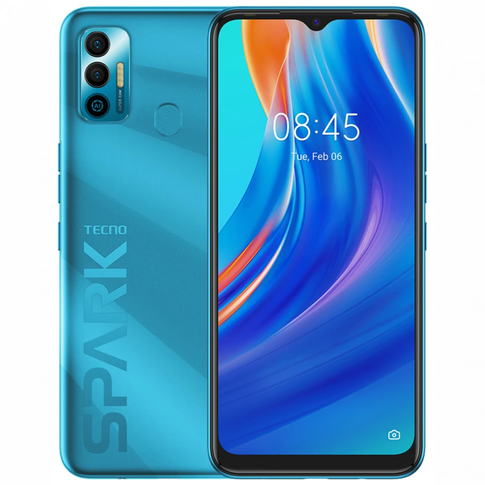 Смартфон TECNO Spark 7 KF6N/64GB/MORPHEUS BLUE 64 Гб, 4 Гб