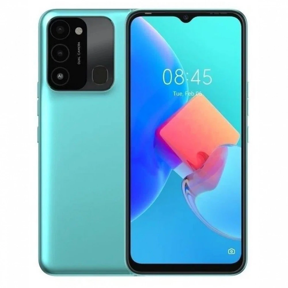 Смартфон TECNO Spark 8C (4/64Gb) Turquoise Cyan KG5K/KG5N/TURQUOISE CYAN/64GB 64 Гб, 4 Гб