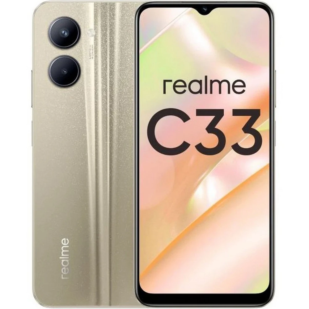 Смартфон REALME C33 Gold RMX3624/64GB/GOLD 64 Гб, 4 Гб