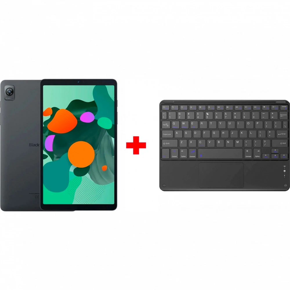Планшет Blackview Tab 60 серый 6/128 + клавиатура беспроводная K1 Bluetooth черная 6931548314073+6931548308522 128 Гб, 6 Гб