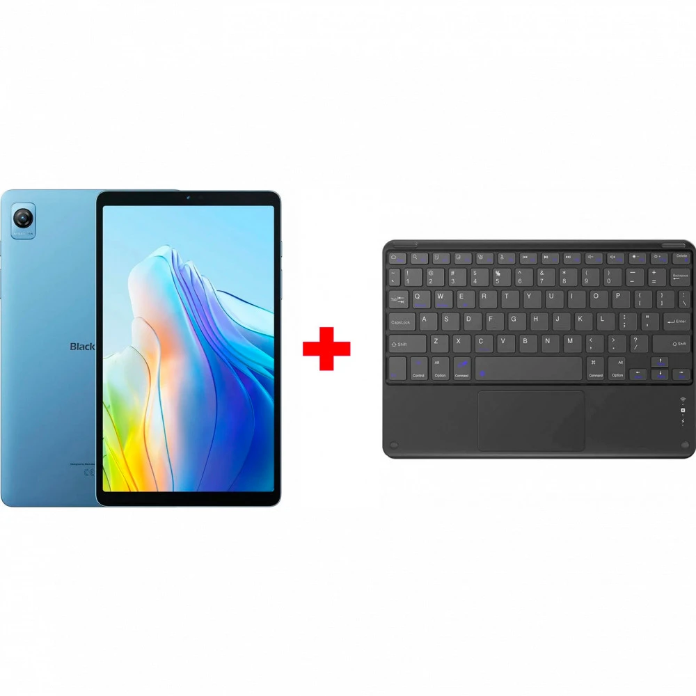 Планшет Blackview Tab 60 синий 6/128 + клавиатура беспроводная K1 Bluetooth черная 6931548314080+6931548308522 128 Гб, 6 Гб