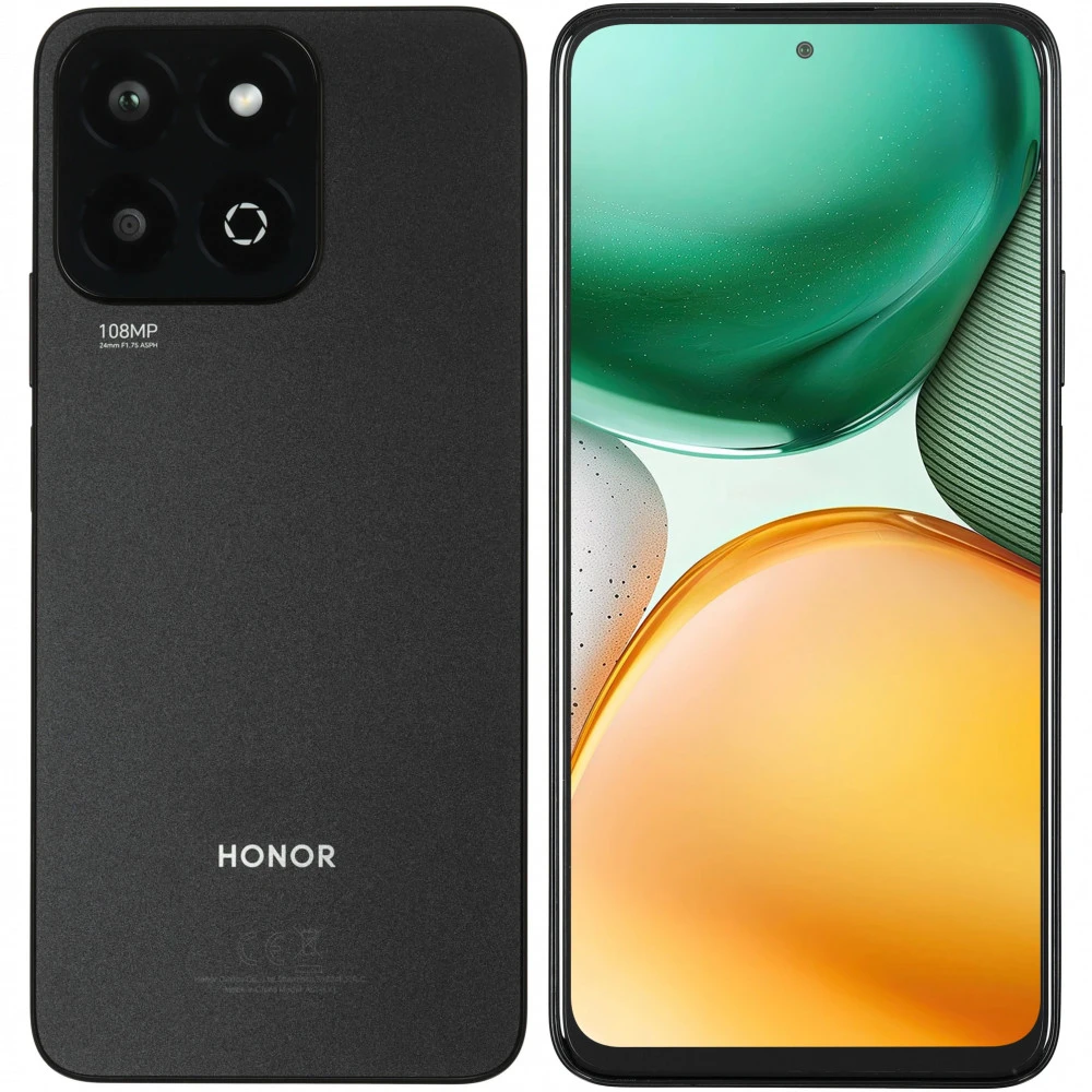 Смартфон Honor X7c 6/128GB Midnight Black 128 Гб, 6 Гб