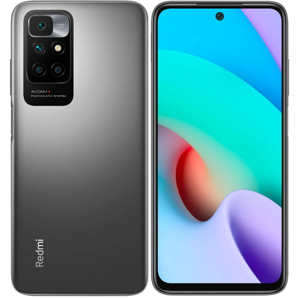 Смартфон Xiaomi Redmi 10 4/128Gb, Carbon Gray 751813/752131 128 Гб, 4 Гб