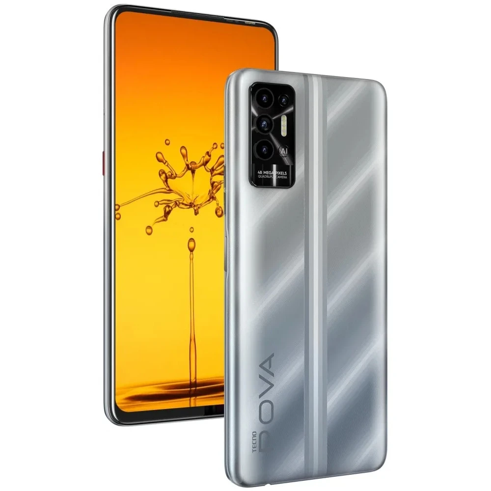 Смартфон TECNO Tecno Pova 2, 64 GB, Polar Silver LE7N/SILVER 64GB 64 Гб, 4 Гб