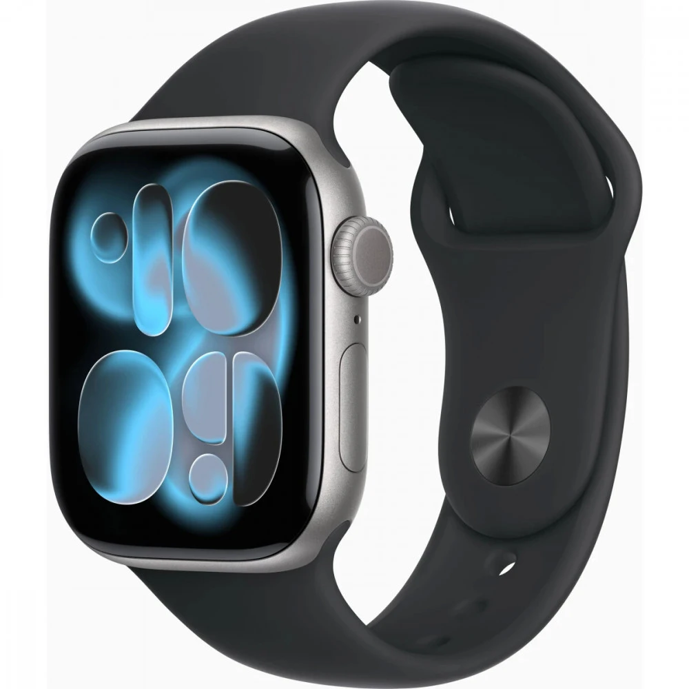 Apple Watch Series 11 42mm Space Grey Aluminium Case With Black Sport Band S/M MEQW4LW/A