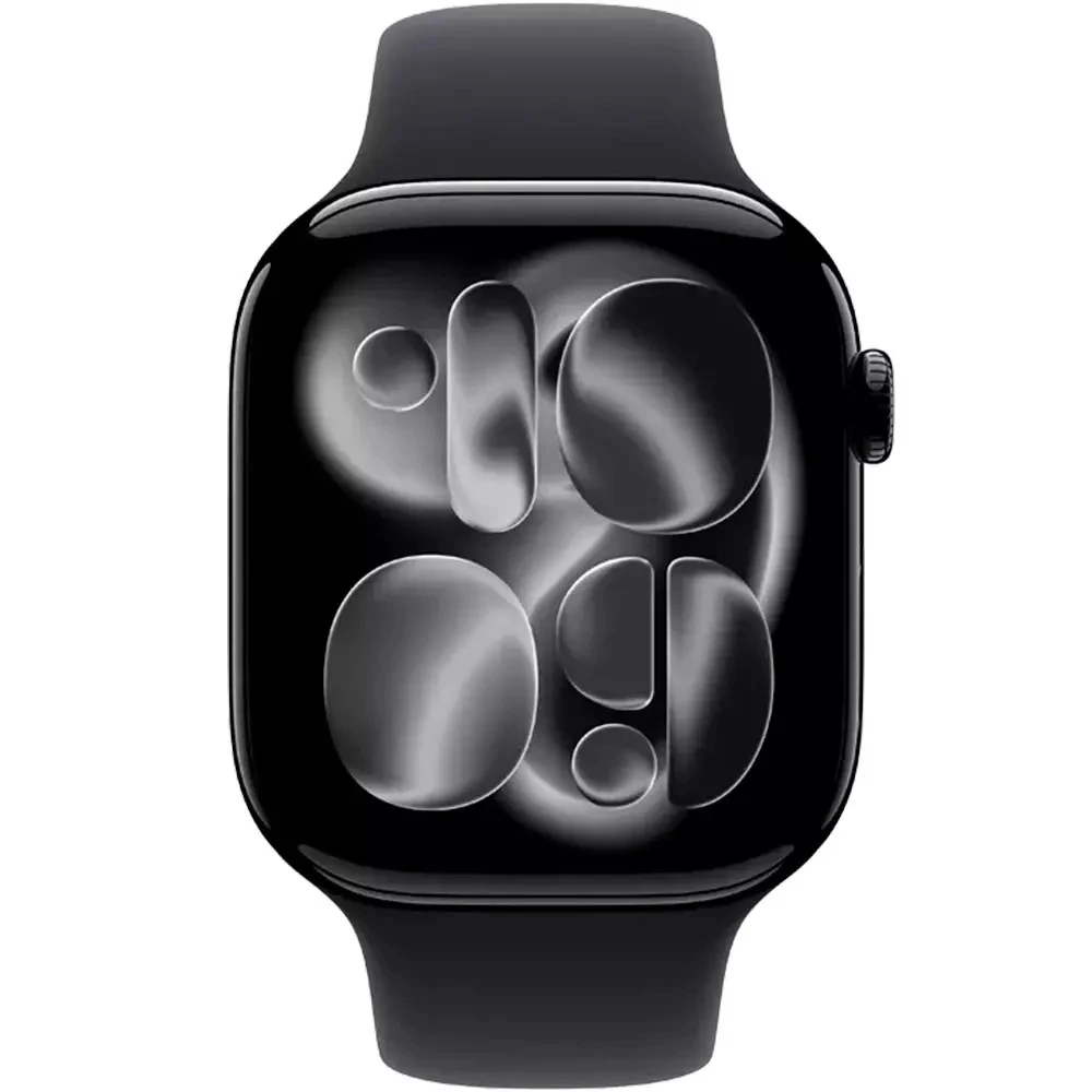 Apple Watch Series 11 GPS 46mm Jet Black Aluminium Case with Black Sport Band - S/M MEUW4RK/A