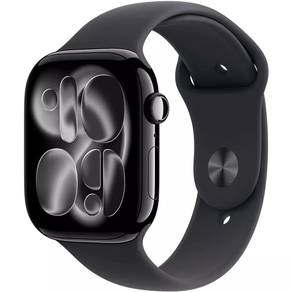 Apple Watch Series 11 GPS 42mm Jet Black Aluminium Case with Black Sport Band - M/L MEQU4RK/A