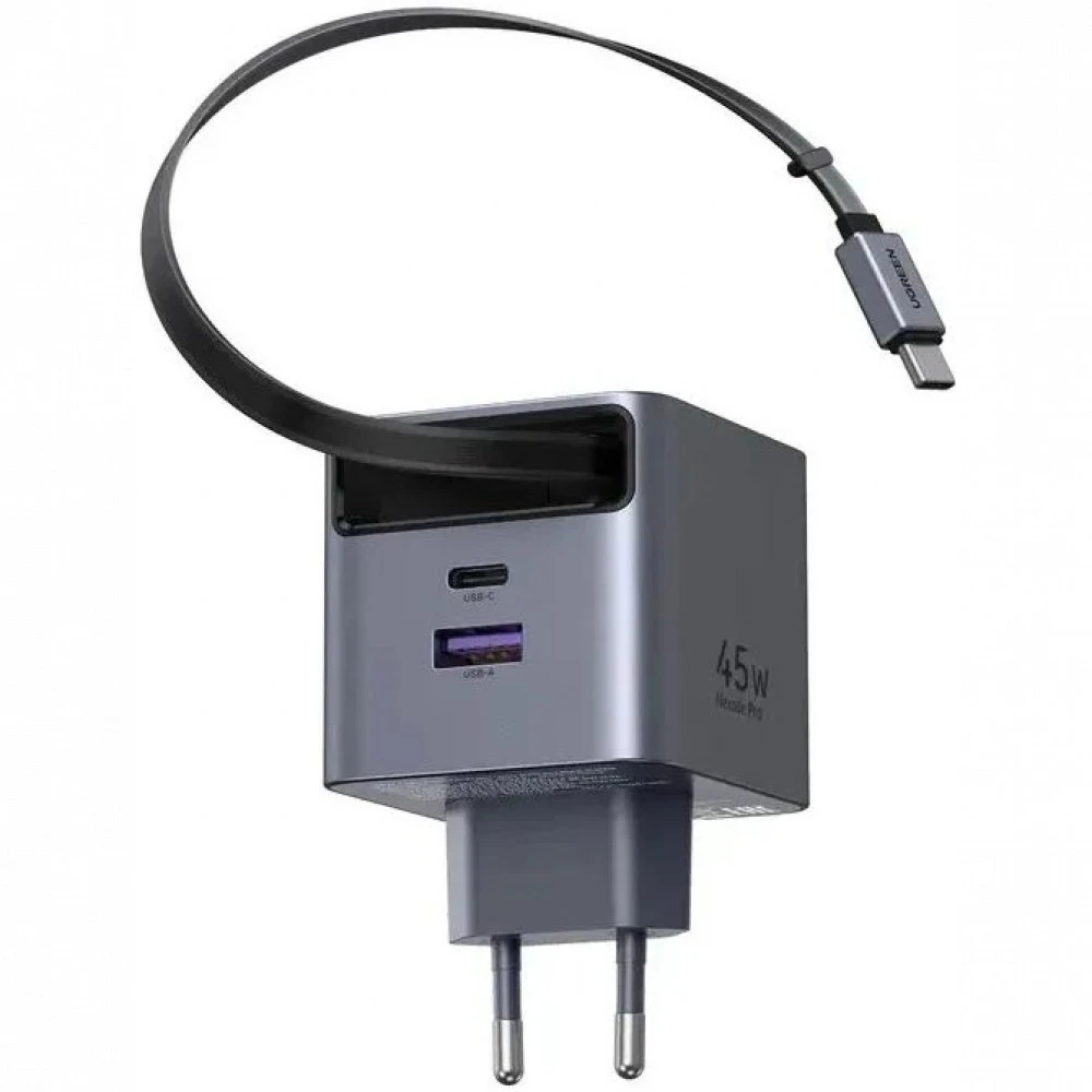 UGREEN X614 45W 2C1A GaN Fast Charger with Retractable Cable USB-C 65822 45