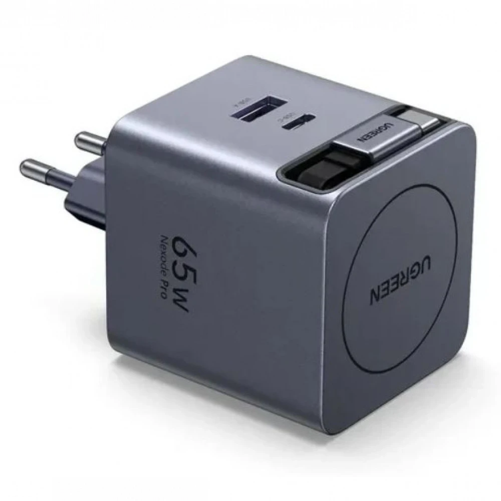 UGREEN X615 65W 2C1A GaN Fast Charger with Retractable Cable USB-C 65825 65
