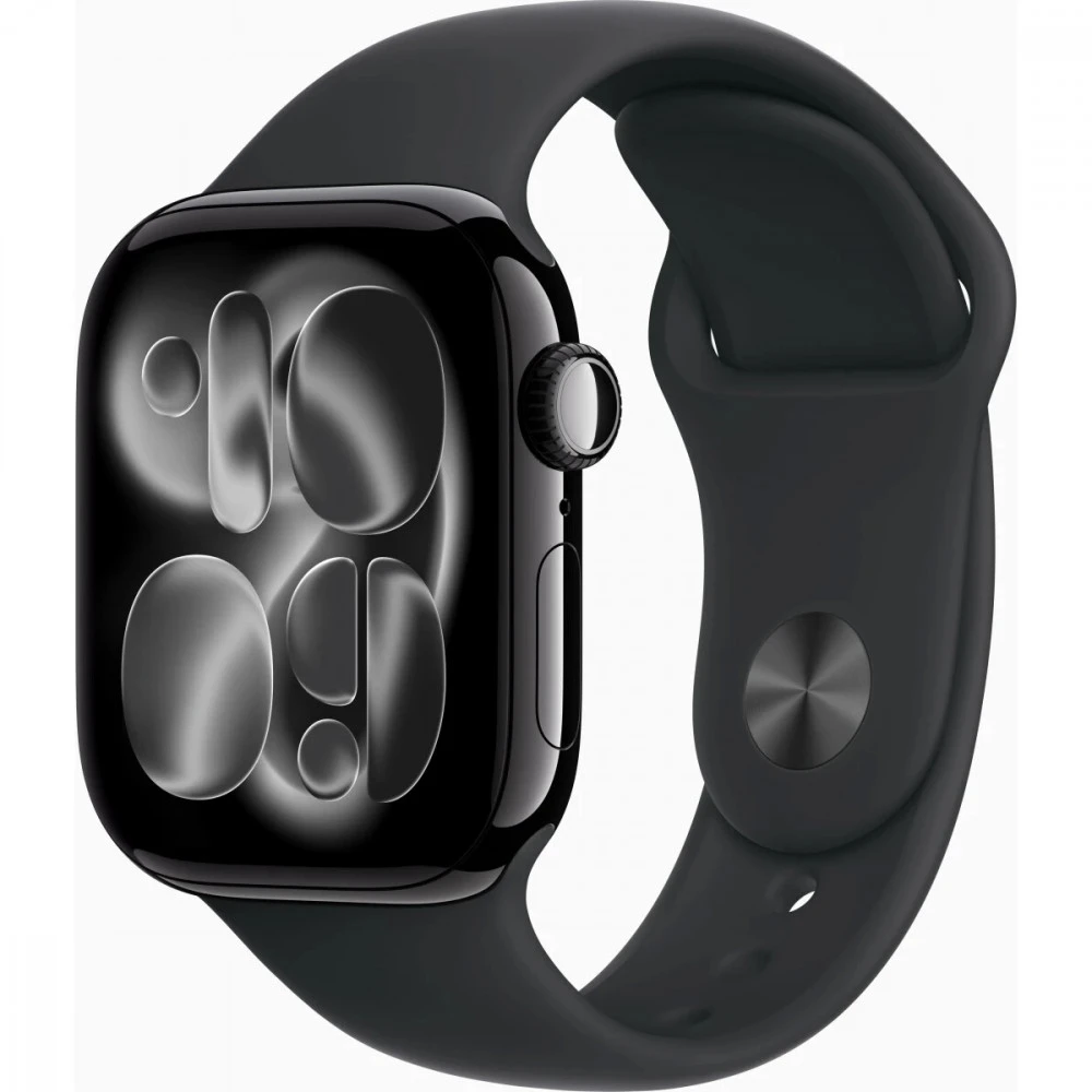 Apple Watch Series 11 42mm Jet Black Aluminium Case With Black Sport Band M/L MEQU4X/A