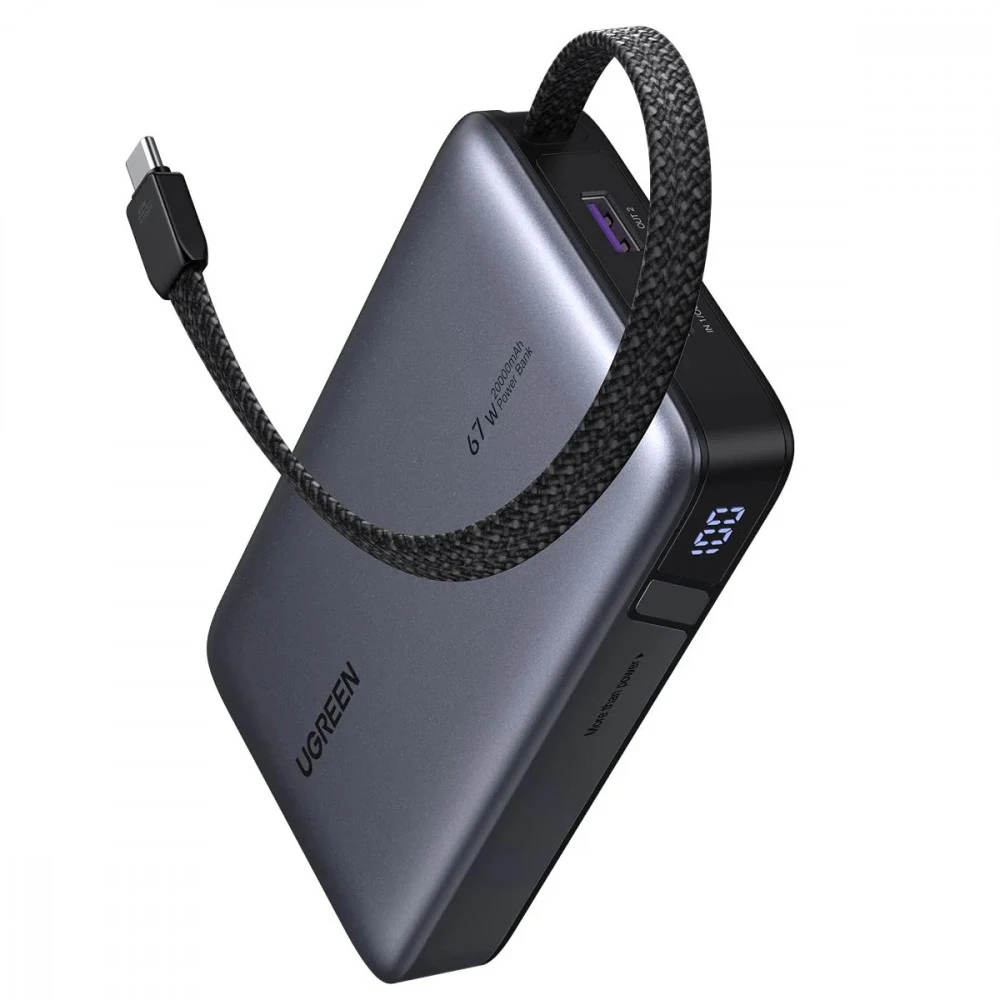 Внешний аккумулятор (Power Bank) UGREEN PB550 55996B 20000 мАч, Серый