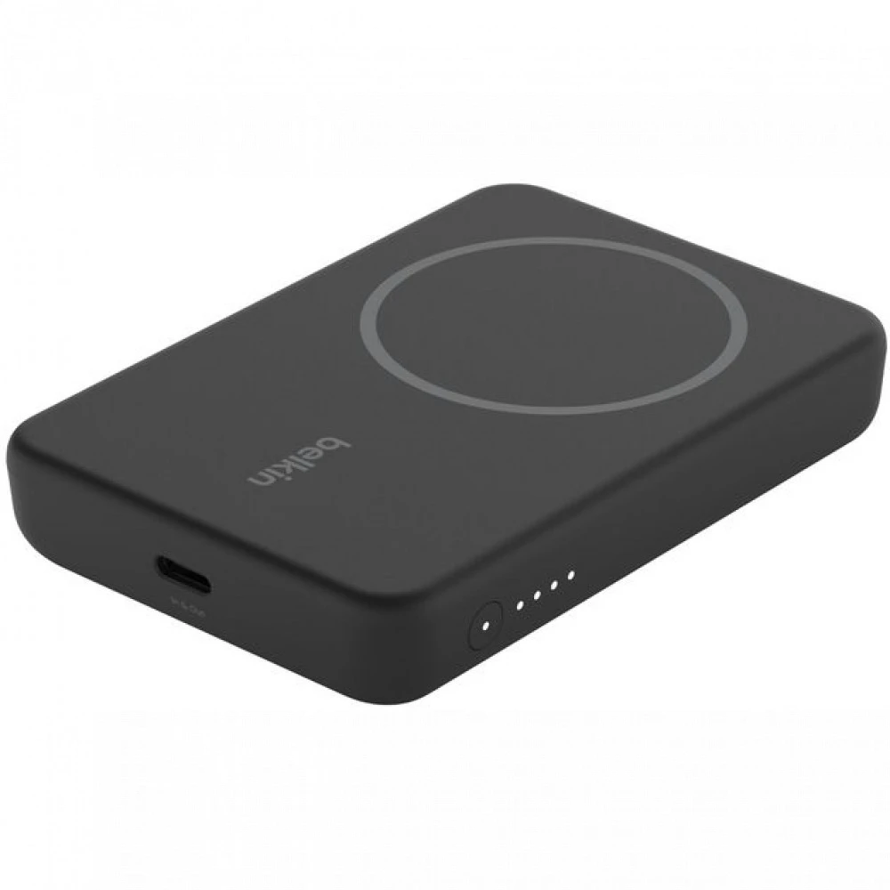 Внешний аккумулятор (Power Bank) Belkin Boost Charge Magnetic Wireless черный BPD004btBK 5000 мАч, Черный