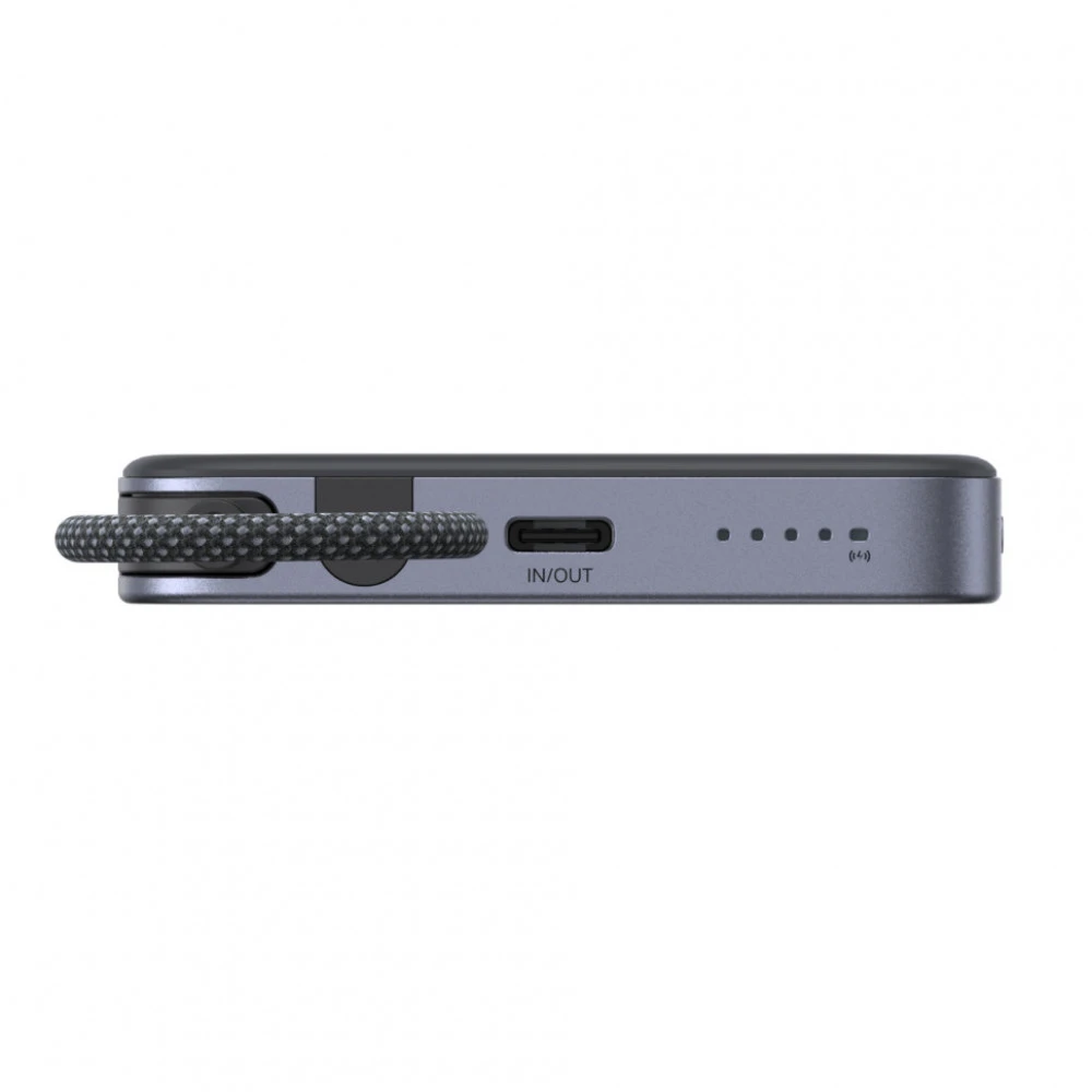 Внешний аккумулятор (Power Bank) UGREEN MagFlow Air Qi2 75983B 10000 мАч, Серый