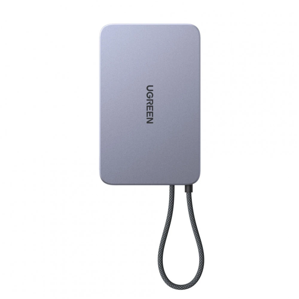 Внешний аккумулятор (Power Bank) UGREEN MagFlow Air Qi2 75983B 10000 мАч, Серый