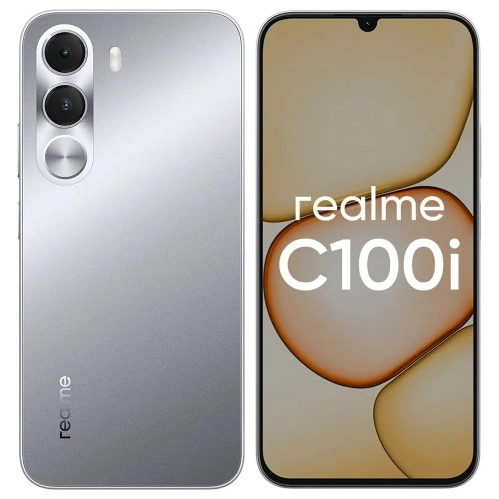 Смартфон REALME C100i серебристый RMX5377 C100i 4+64 серебристый 64 Гб, 4 Гб