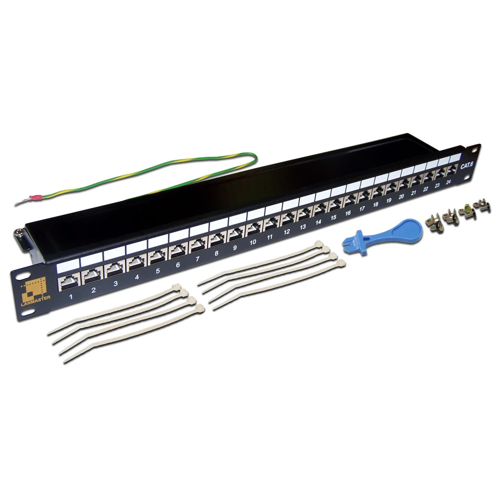 Патч-панель LANMASTER LAN-PPL24S6 24 порта, STP, Cat. 6