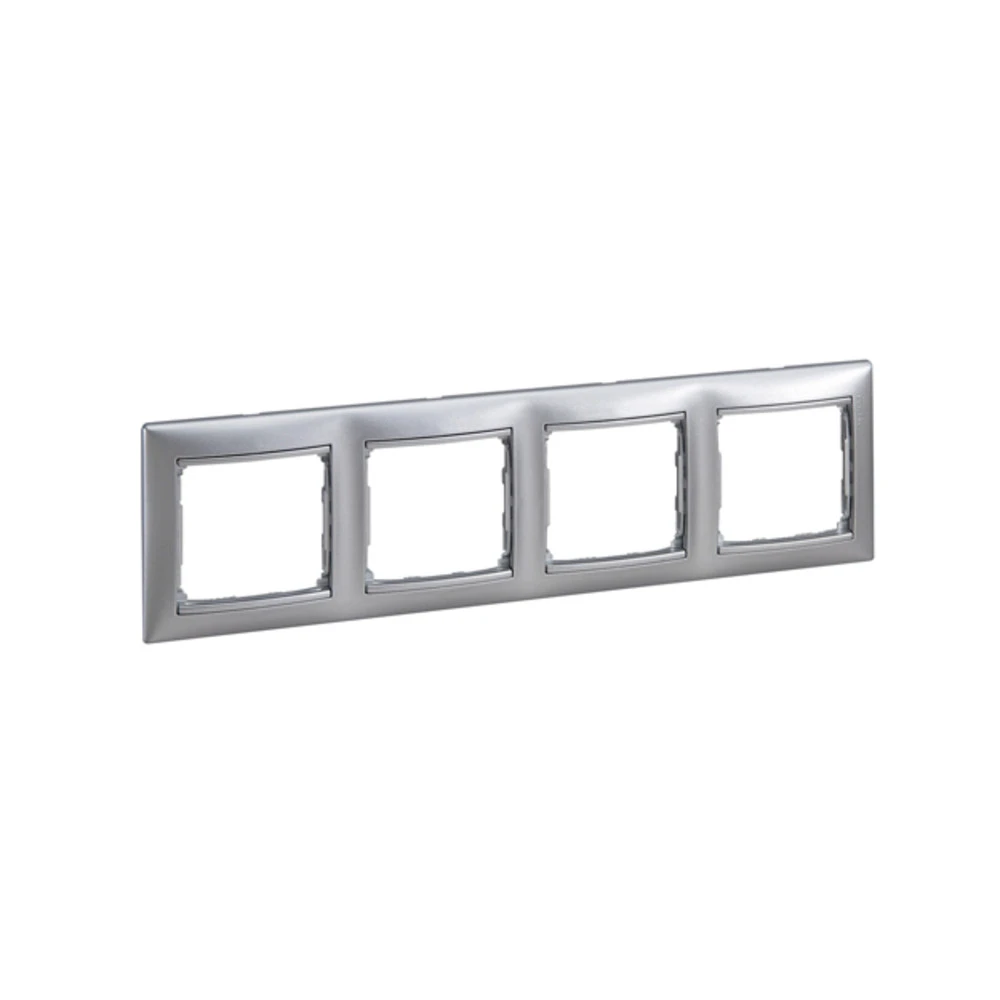 Legrand Рамка 4п гор Алюминий Valena 770154