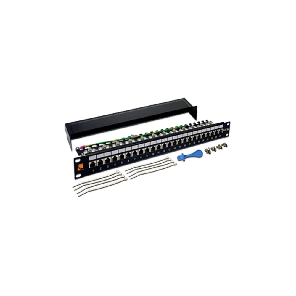 Патч-панель LANMASTER LAN-PPL24S5E 24 порта, STP, Cat. 5e