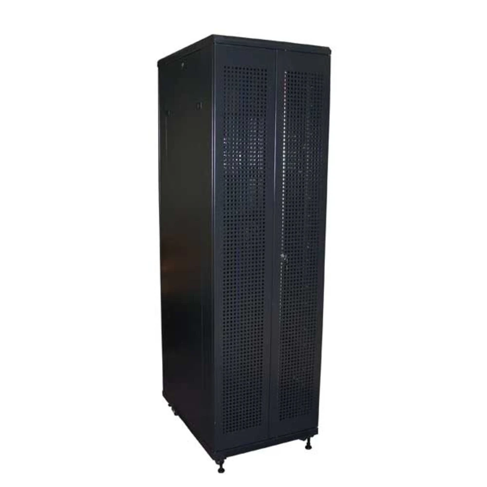 Серверный шкаф LANMASTER Шкаф напольный Business 19" 42U, 600x800, черный, задние распашные двери металл, передняя дверь стекло TWT-CBB-42U-6x8-G1