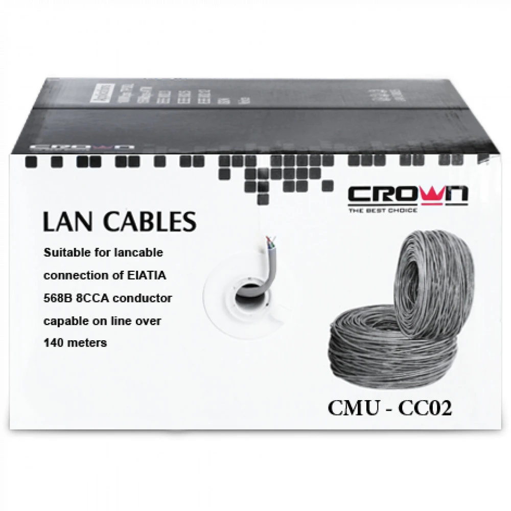 Кабель витая пара CROWN micro CMU-CC02 (бухта 305 метров) UTP CMU-CC02