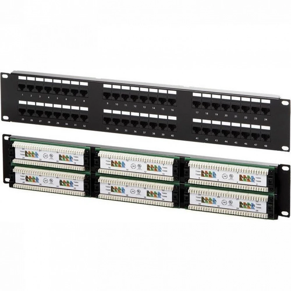 Патч-панель LANMASTER NM-PPU48C 48 портов, UTP, Cat. 5e