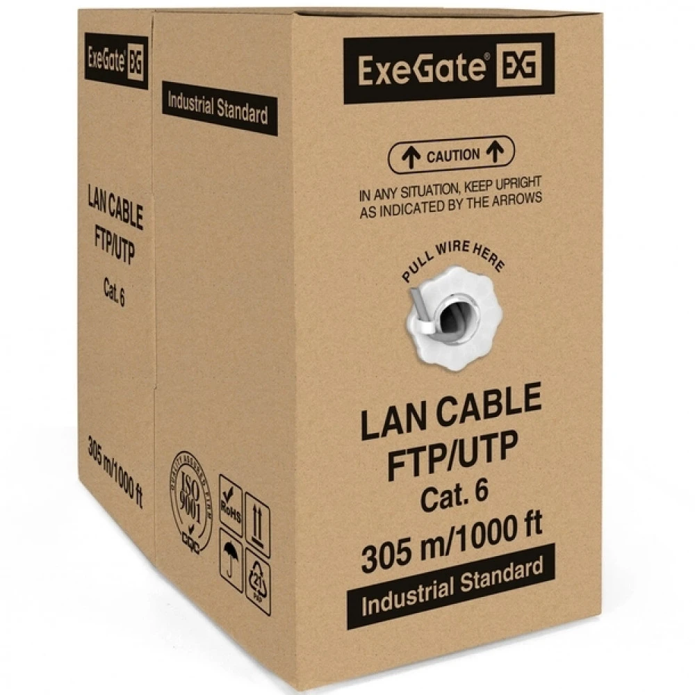 Кабель витая пара ExeGate CAT6 UTP 305M EX281813RUS