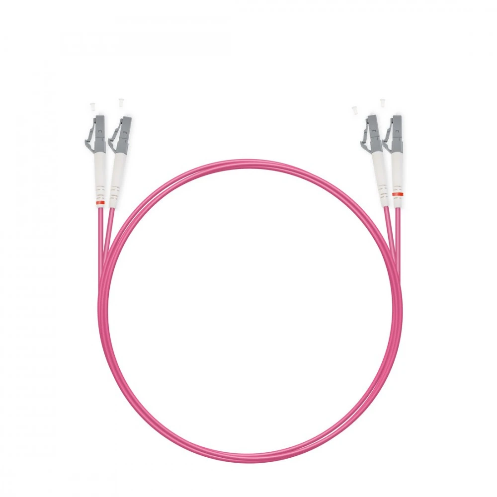 Оптический патч-корд АЗОП LC/UPC-LC/UPC MM OM4 50/125 Duplex 3.0мм 1 м 16903