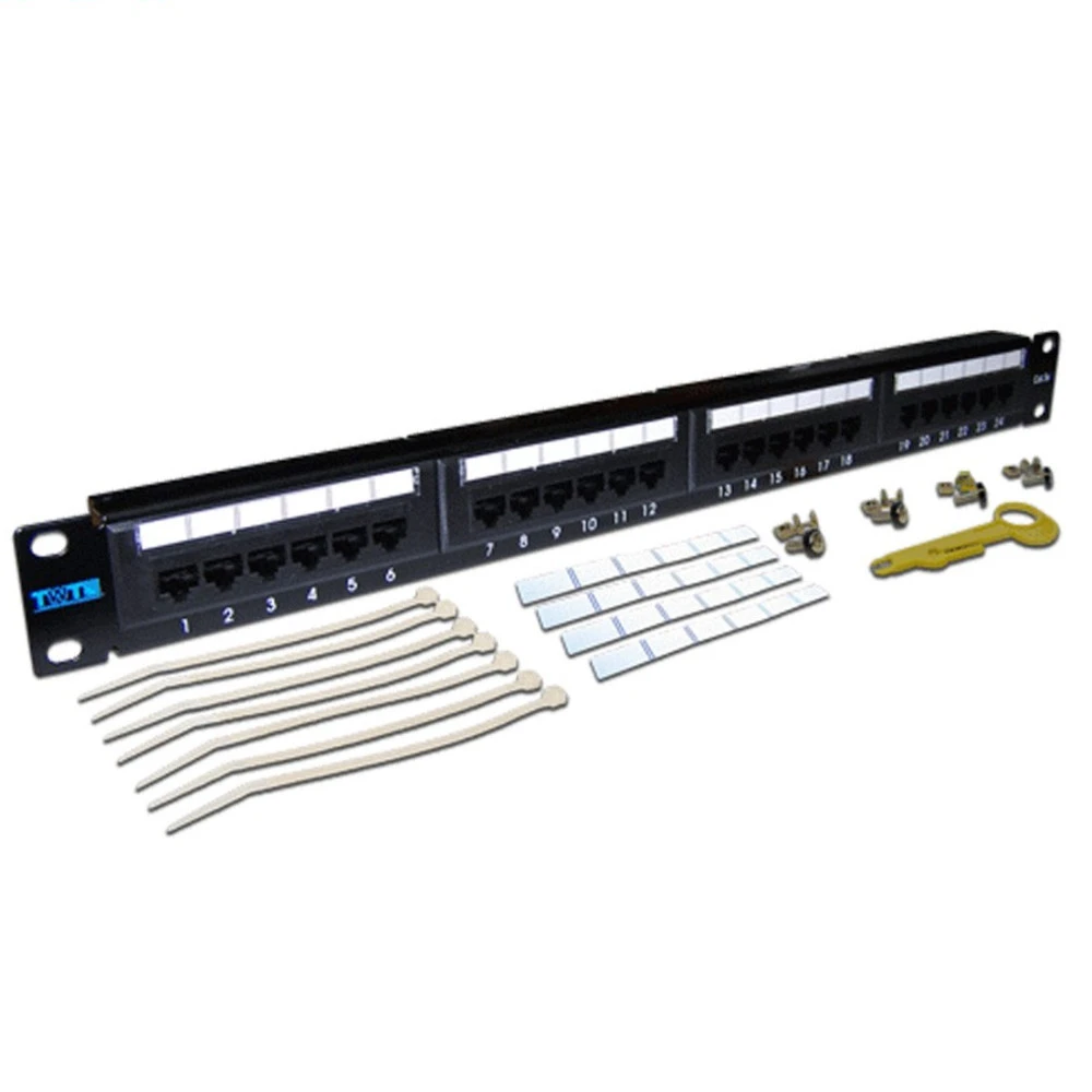 Патч-панель LANMASTER 24 порта, UTP, кат.5E TWT-PP24UTP 24 порта, UTP, Cat. 5