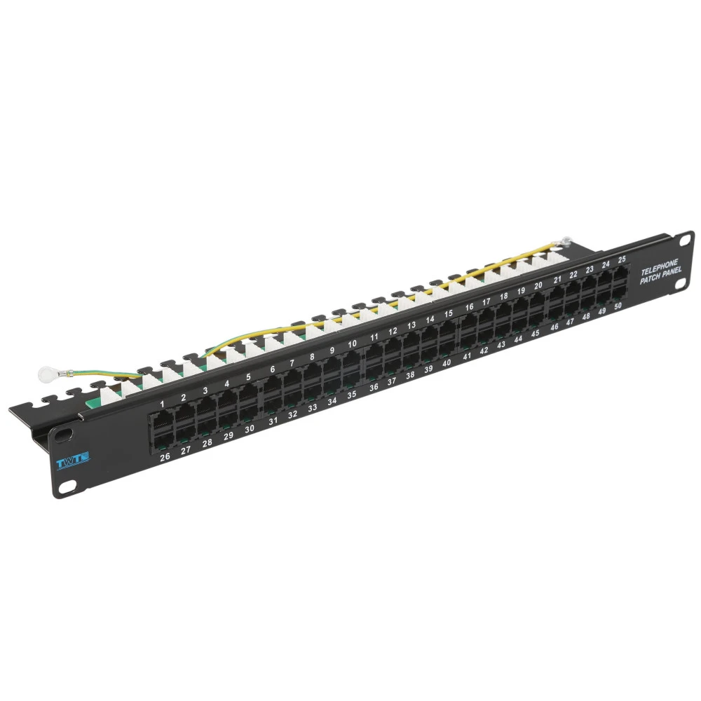 Патч-панель LANMASTER Патч-панель телефонная - TWT-PP50TEL45 50 портов, Cat. 5e