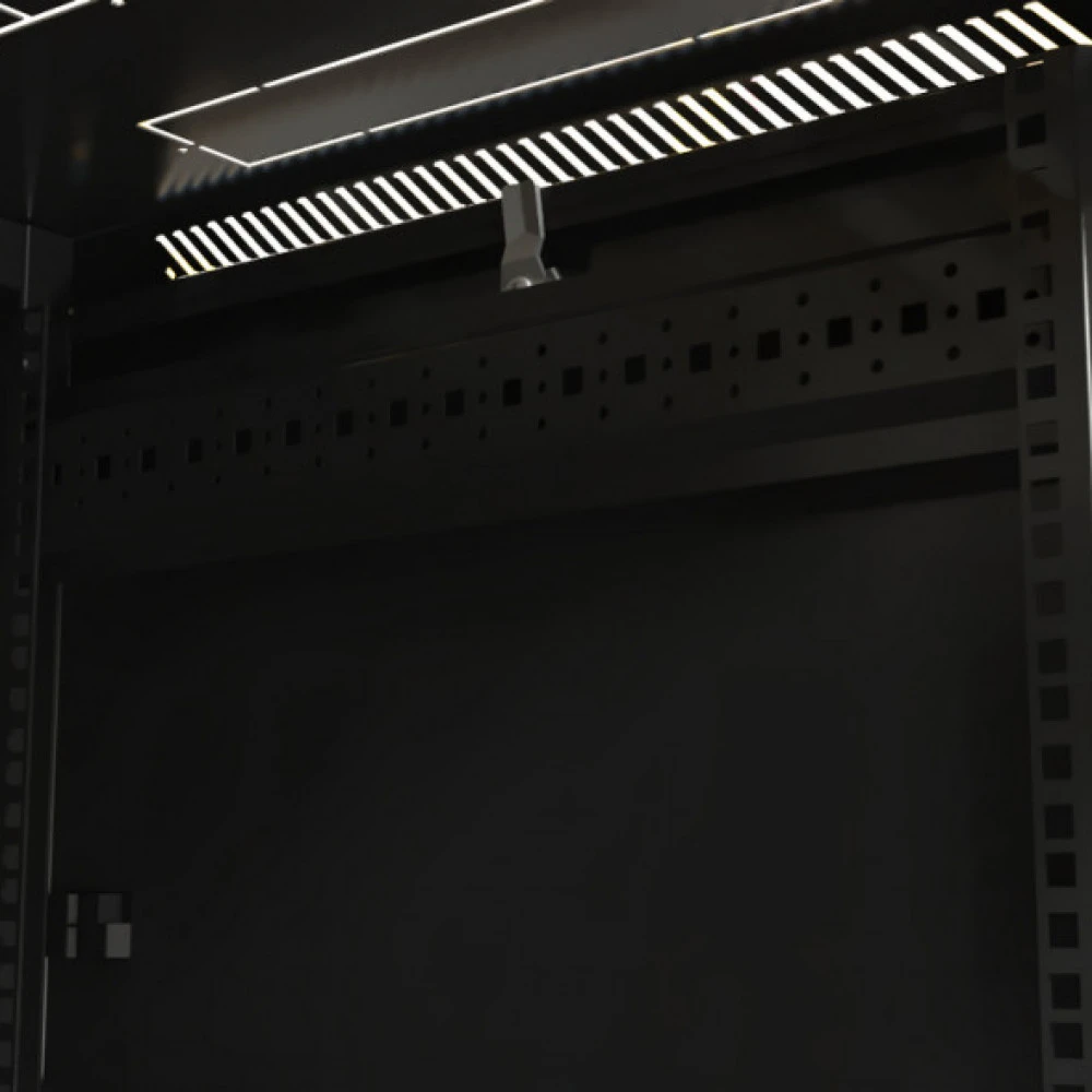 Серверный шкаф Hyperline Шкаф серверный напольный 47U 800x1000мм пер.дв.перфор. задн.дв.перфор. 2 бок.пан. 800кг черный 910мм DR-TTB-D-47U-RAL9004