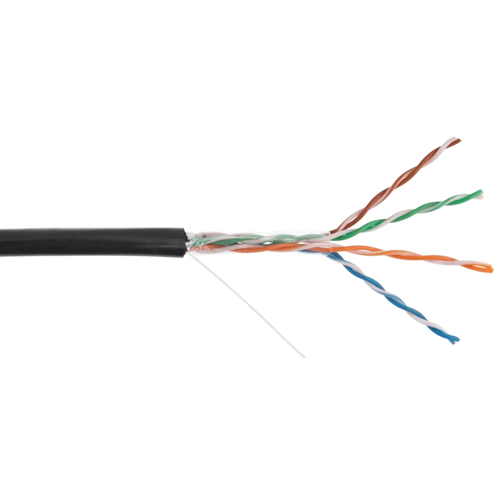 Кабель витая пара NETLAN CCA-UU004-5E-PE-BK, 305м