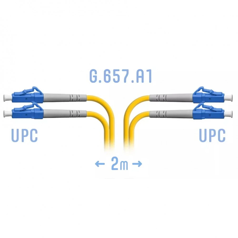 Оптический патч-корд SNR LC/UPC SM G.657.A1 Duplex 2 метра SNR-PC-LC/UPC-DPX-A-2m
