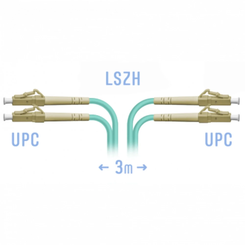 Оптический патч-корд SNR LC/UPC MM Duplex 3 метра SNR-PC-LC/UPC-MM-DPX-3m