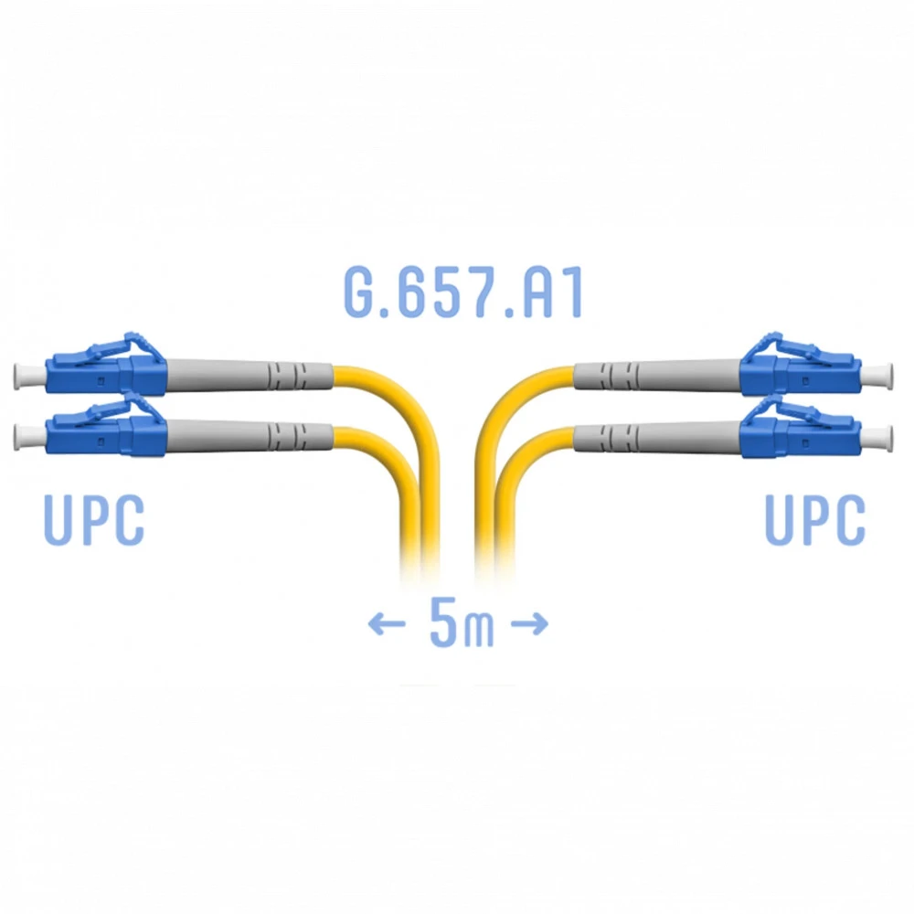 Оптический патч-корд SNR C/UPC SM G.657.A1 Duplex 5 метров SNR-PC-LC/UPC-DPX-A-5m
