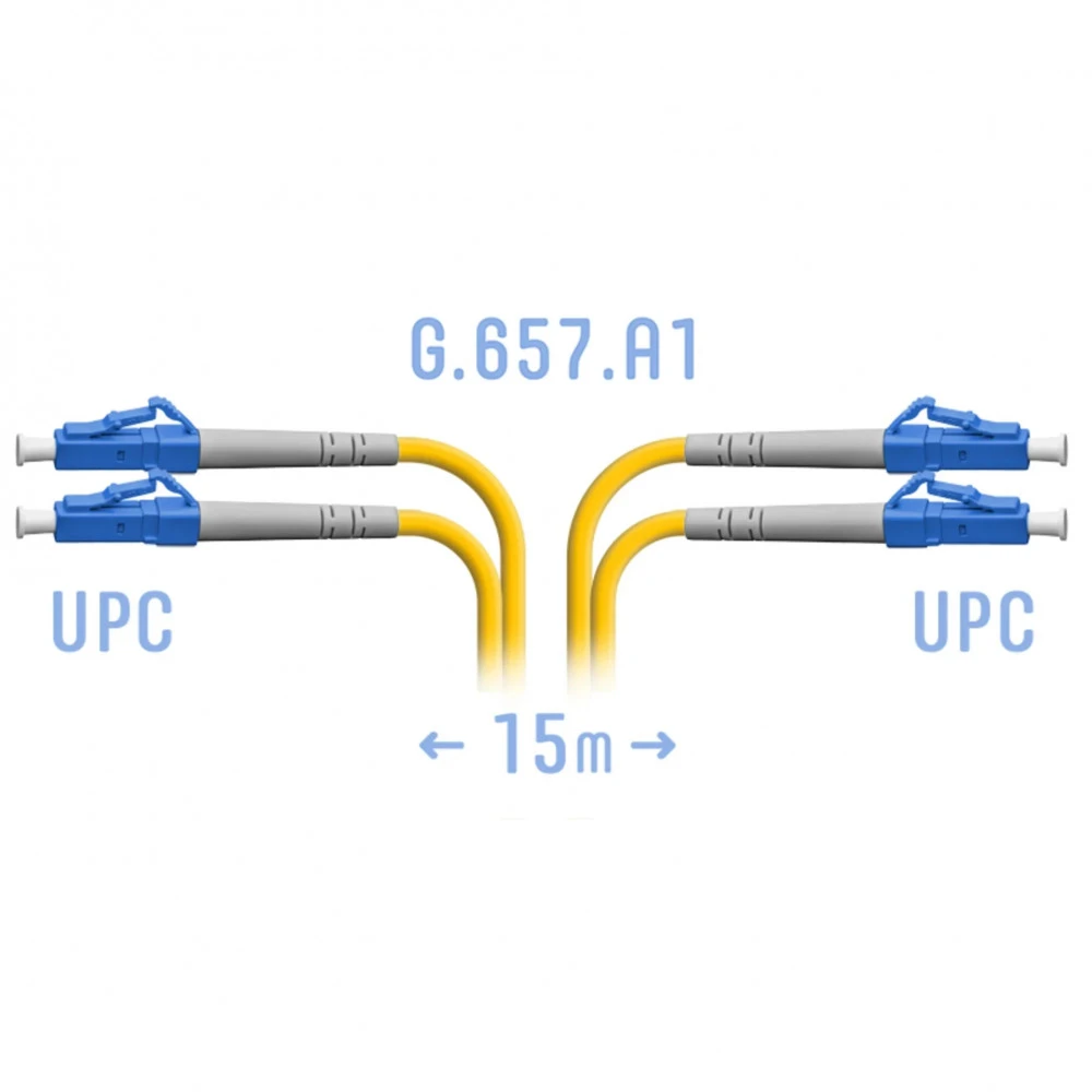 Оптический патч-корд SNR SNR-PC-LC/UPC-DPX-A-15m