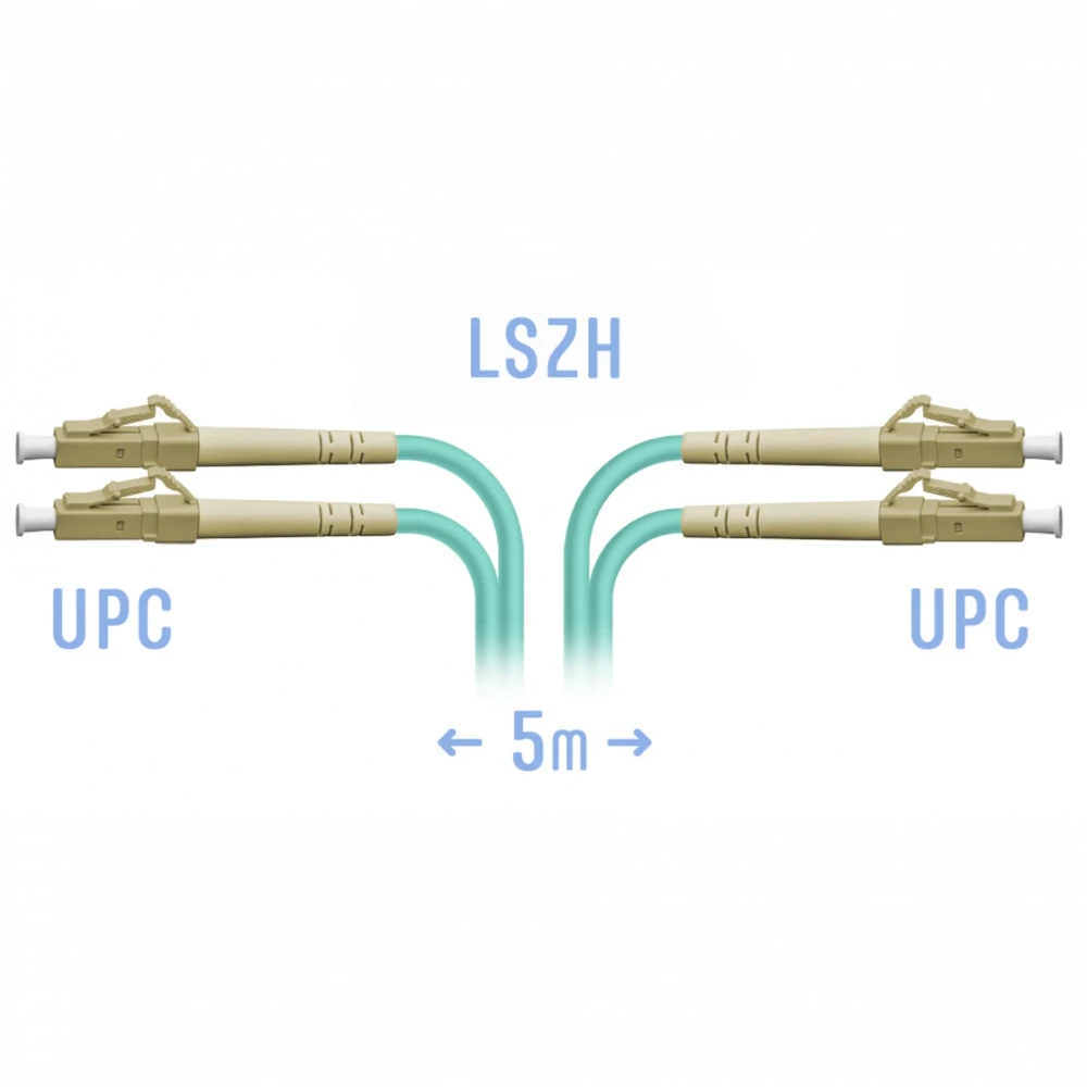Оптический патч-корд SNR Патчкорд оптический LC/UPC MM Duplex 5 метров SNR-PC-LC/UPC-MM-DPX-5m