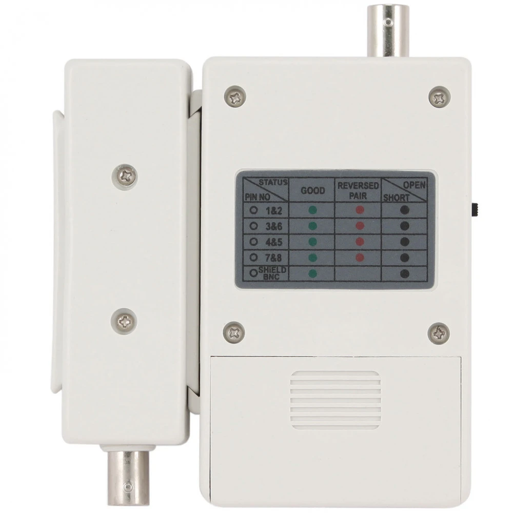 Инструмент для монтажа СКС Cablexpert Тестер сетевого кабеля RJ45+RJ58 NCT-1