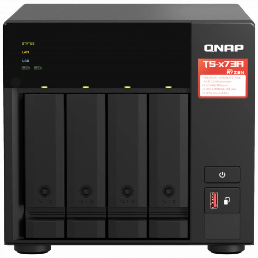 Дисковая системы хранения данных СХД Qnap TS-473A-8G Tower, Tower