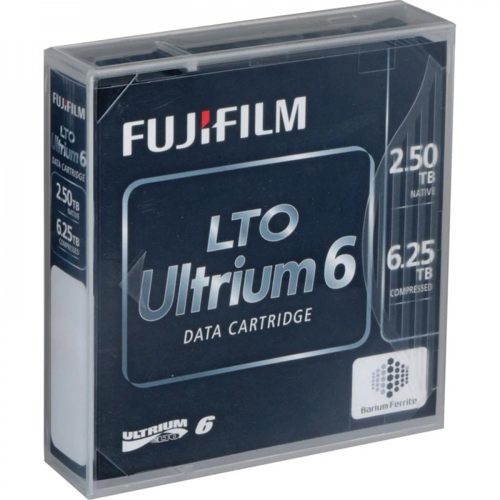 Ленточный носитель информации FUJIFILM LTO-6 2500/6250ГБ labeled 1-pack, 18496/16310732 LTO-6, 1 шт, С наклейками