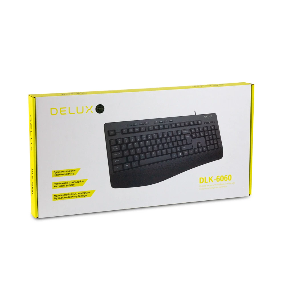 Клавиатура Delux DLK-60600UB Проводная, USB