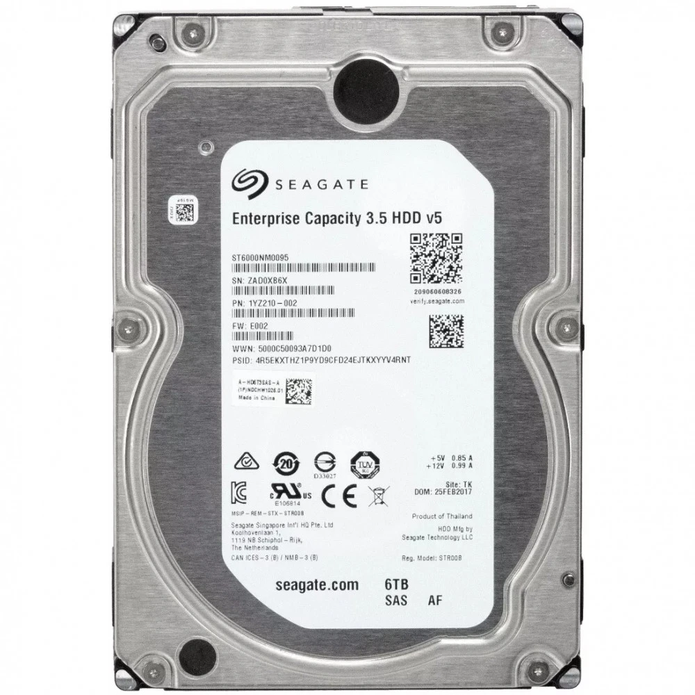 Серверный жесткий диск Seagate Exos 7E8 Enterprise Capacity ST6000NM0095 HDD, 3,5 LFF, 6 ТБ, SAS