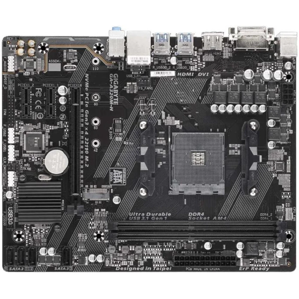 Материнская плата Gigabyte GA-A320M-H Micro-ATX, AMD AM4