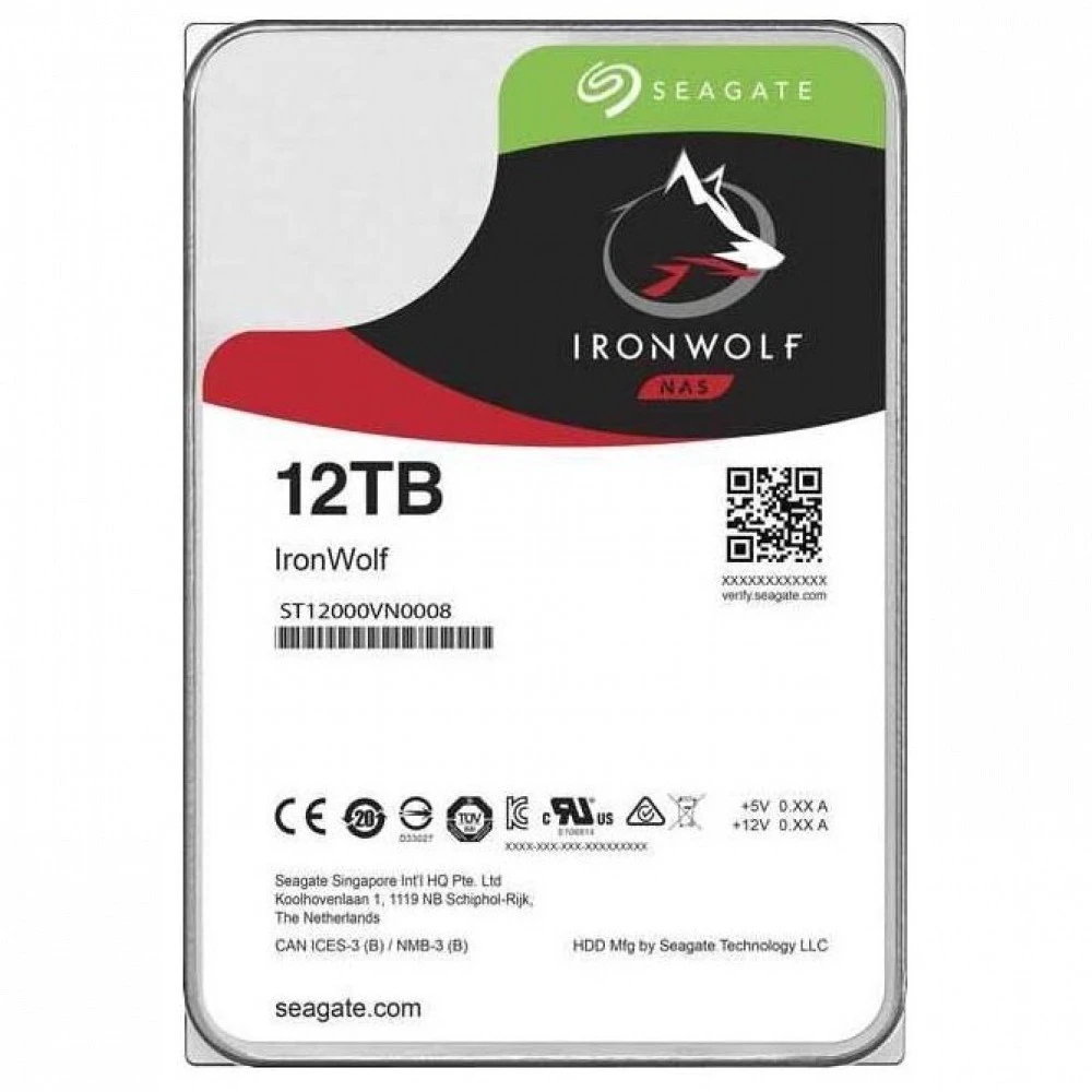 Жесткий диск Seagate Ironwolf Guardian ST12000VN0008 HDD (классические), 12 ТБ, 3.5 дюйма, SATA